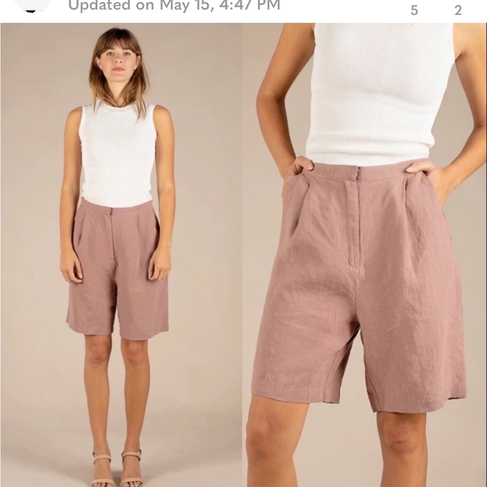 All:Row Linen Angelina Shorts